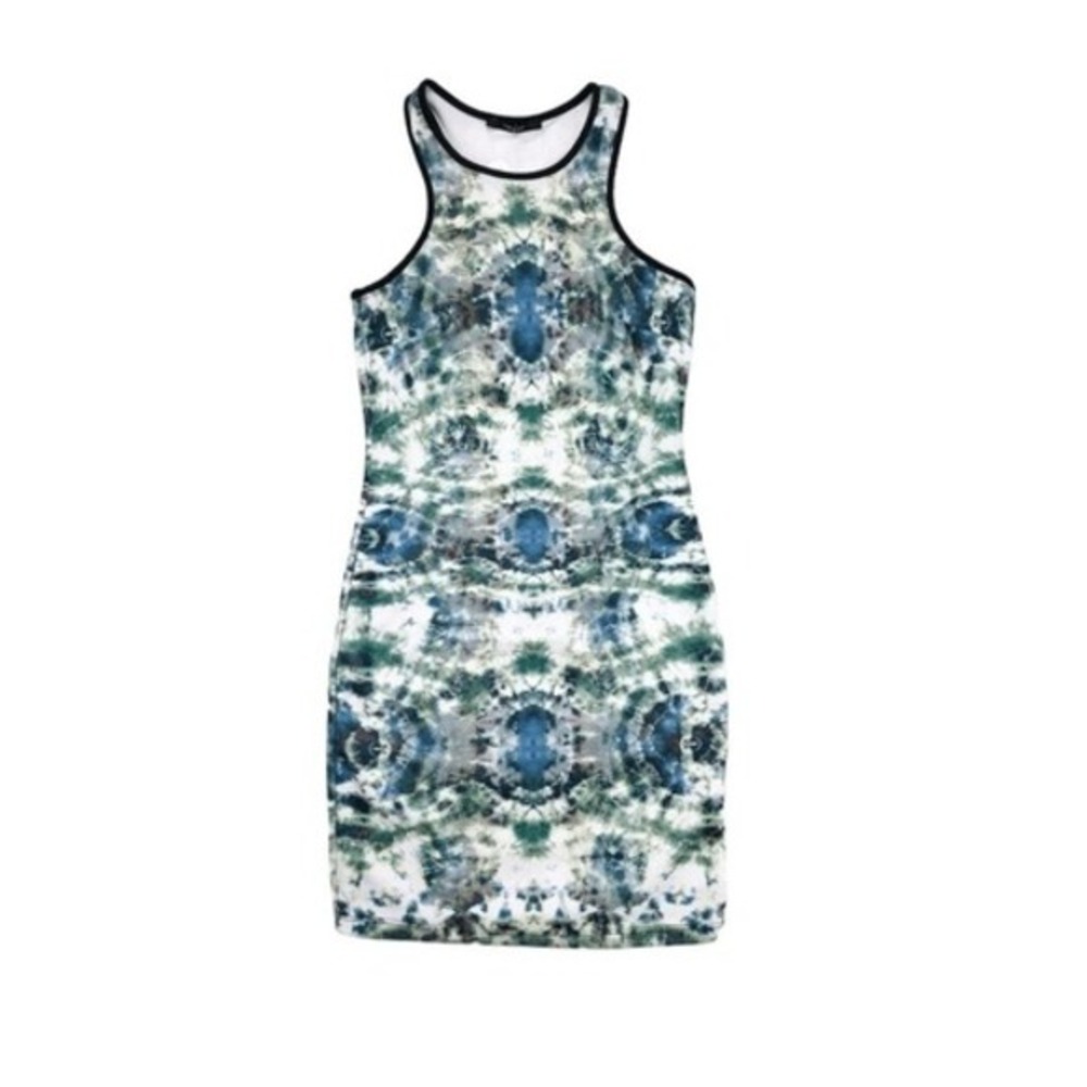 Forever 21 Green Kaleidoscope Print Scuba Racerback Tank Top Dress Size‎ Small